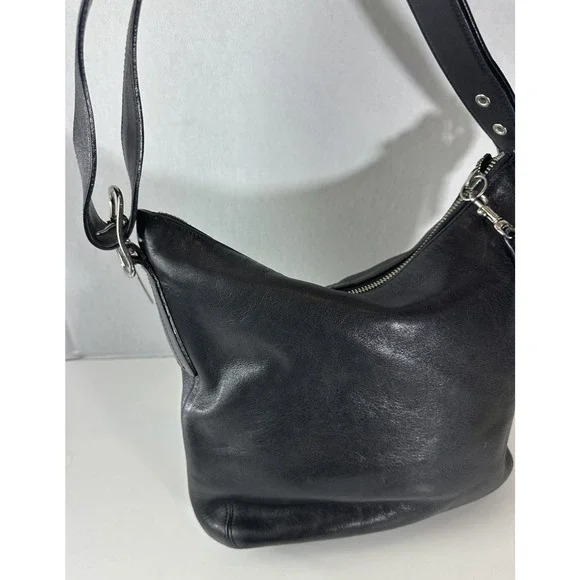 Coach Black Leather Slim Legacy Crossbody Shoulder Bag Adjustable 9326 Purse - Picture 12 of 16